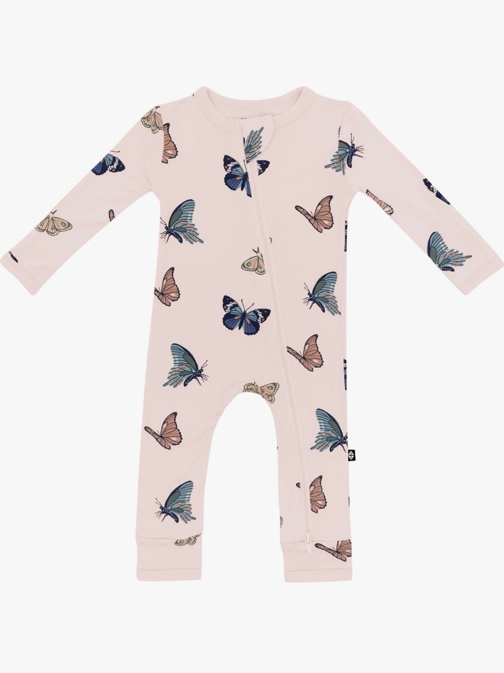 KYTE Baby Zippered Romper (6-12M) - Blush Butterfly